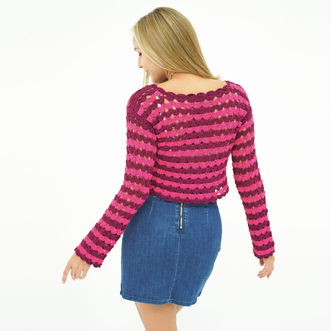 Blush Crochet Top
