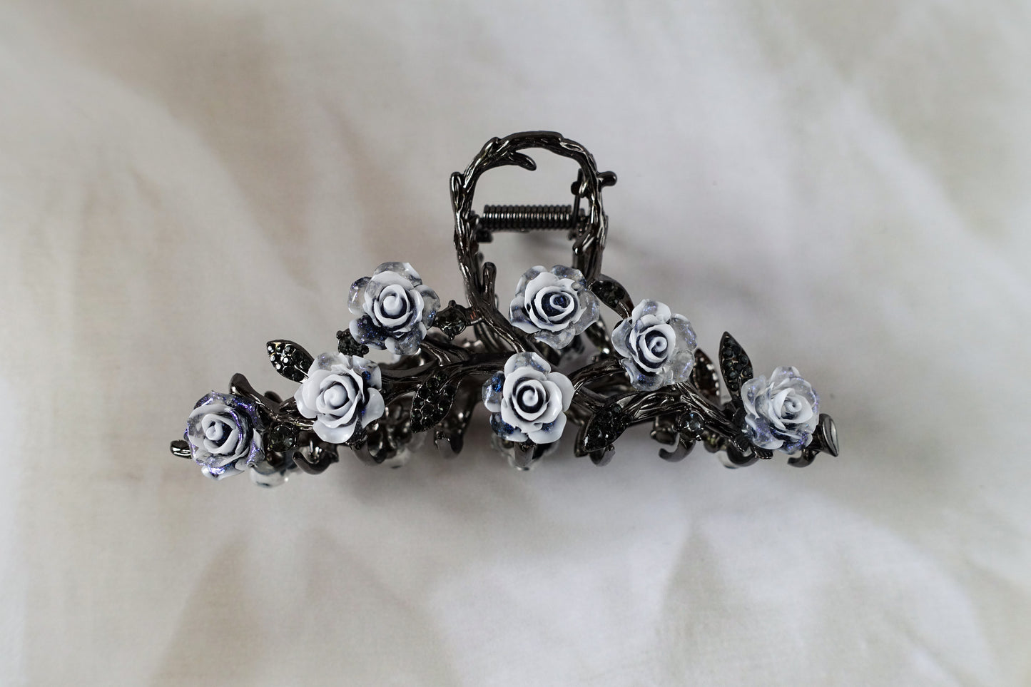 Midnight Rose Vine Clip