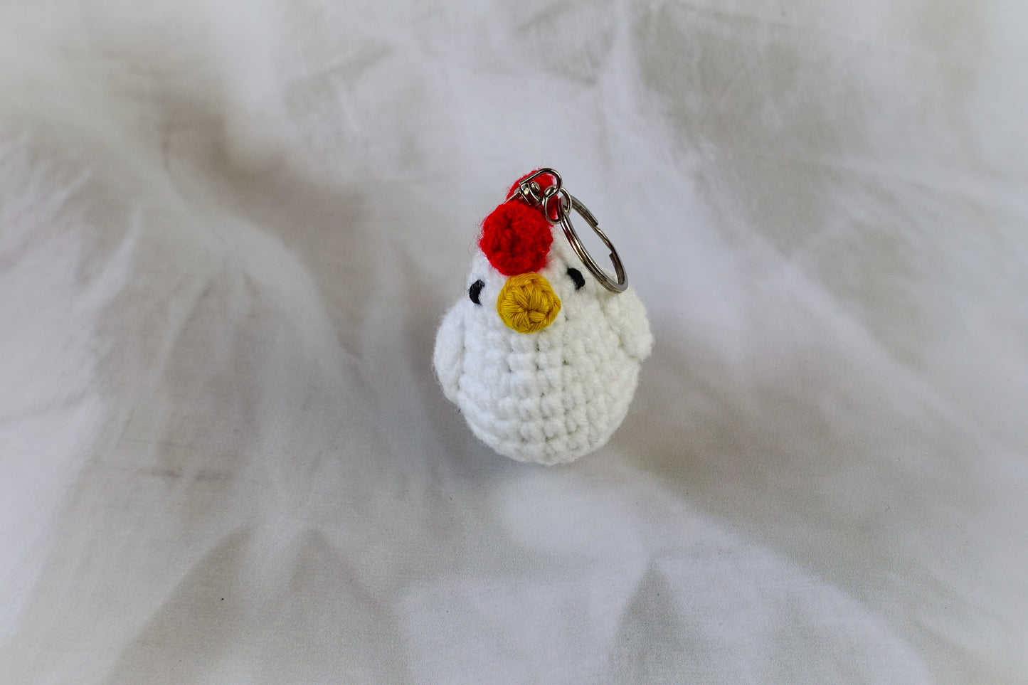 White Chicken Keychain