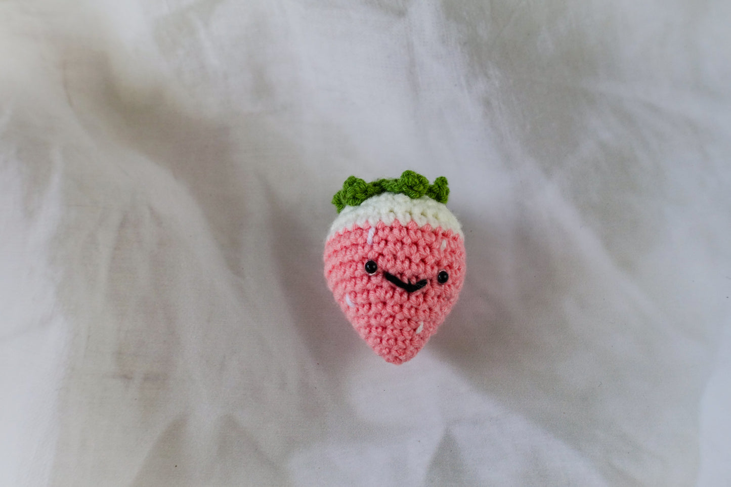 Pink Strawberry keychain
