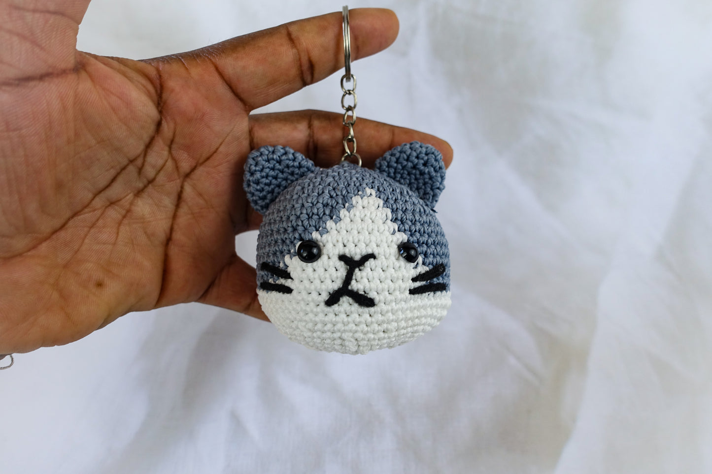 Grey Cat Keychain