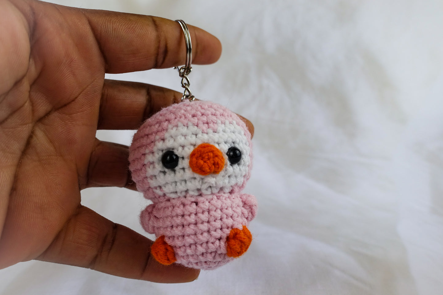 Pink Penguin Keychain