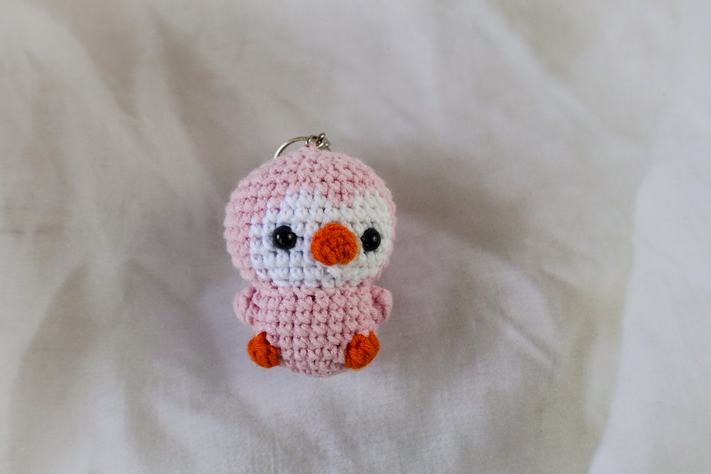 Pink Penguin Keychain