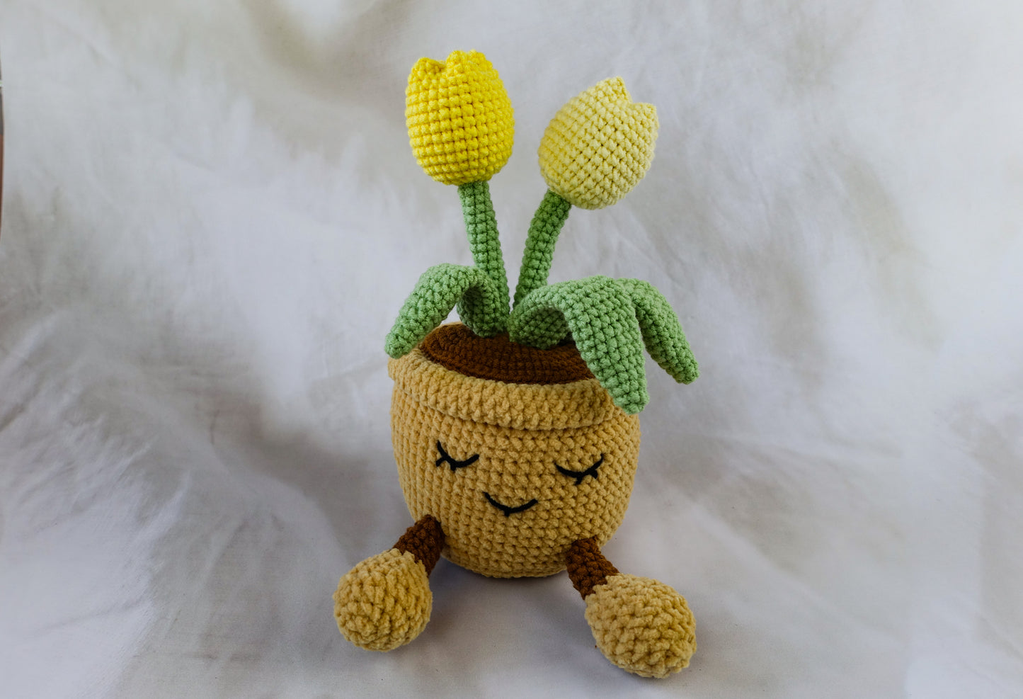 Yellow Jellycat Tulip Pot