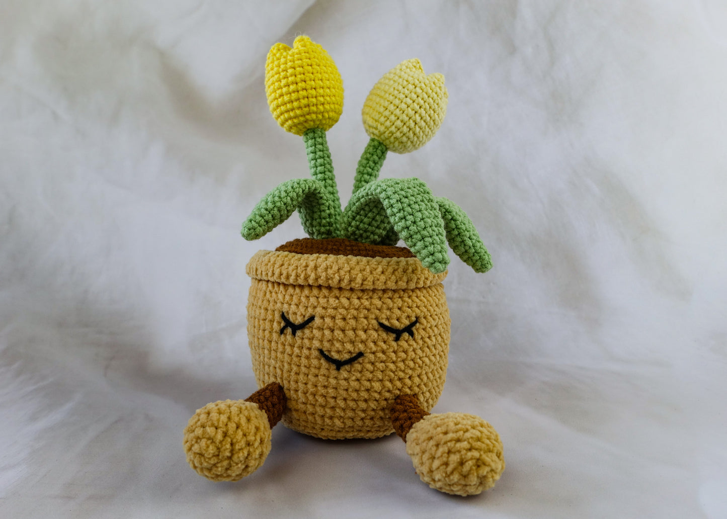 Yellow Jellycat Tulip Pot