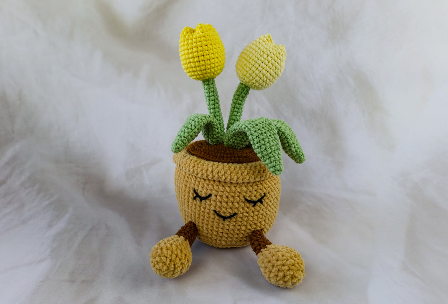 Yellow Jellycat Tulip Pot
