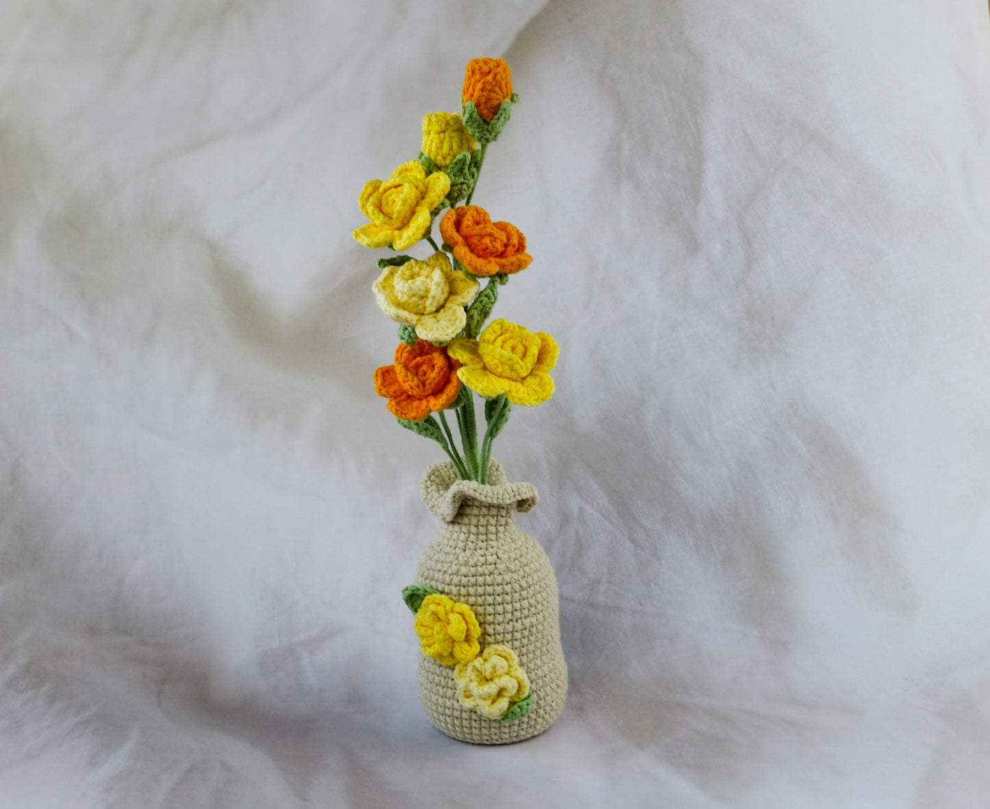 Orange Barbie Rose Pot Plant
