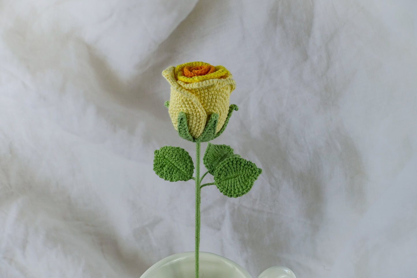 Wine Glass Rose- Yellow