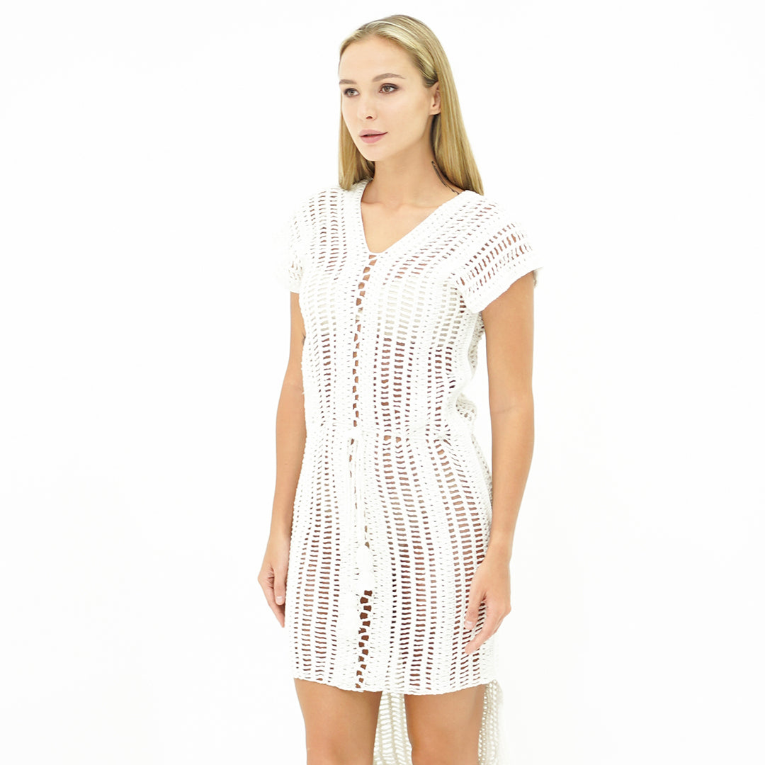 Lani Crochet Dress | White