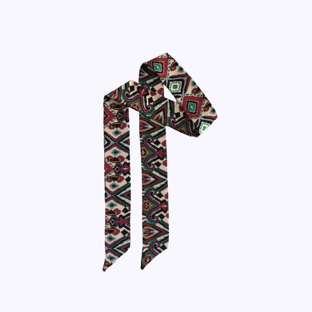 Geometric Print Bow Knot Headscarf