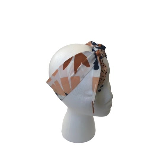 Peach Leaves Double Knot Headscarf