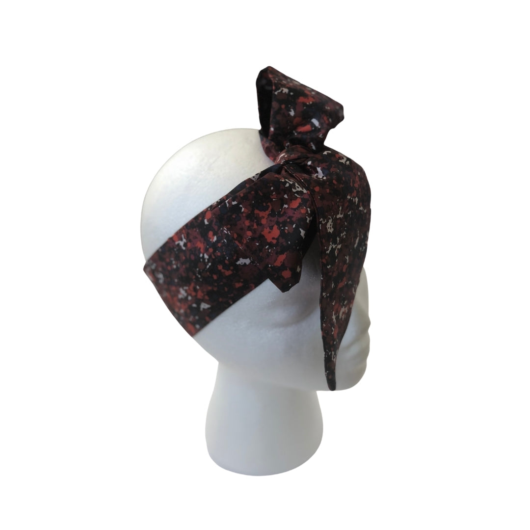 Spot Print Bow Knot Headscarf