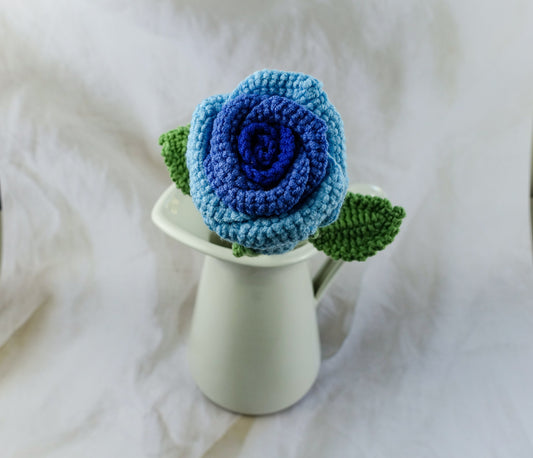 Wine Glass Rose- Blue