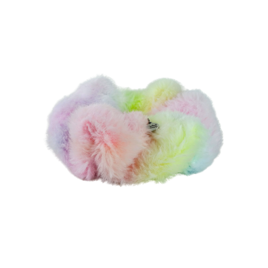 Rainbow Fluff Large Scrunchie