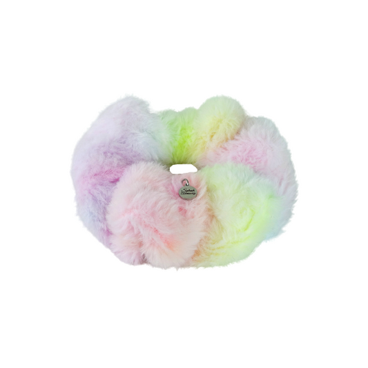 Rainbow Fluff Large Scrunchie