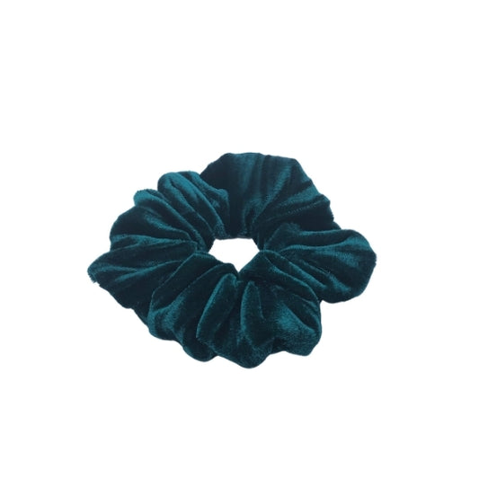 Dark Teal Velvet Mini Scrunchie