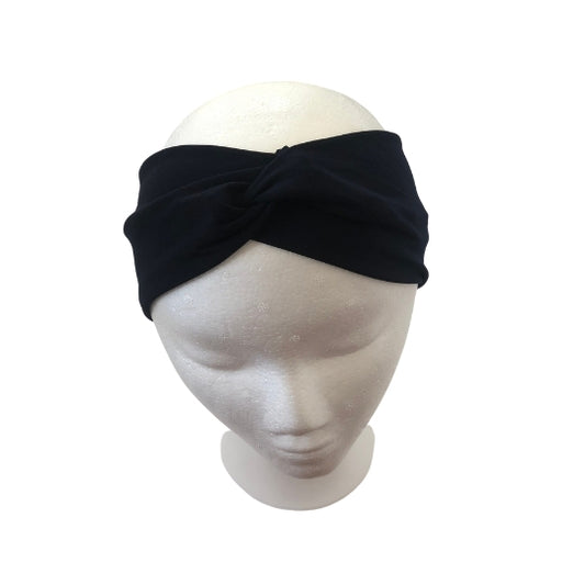 Navy Pinstripe Turban Headband