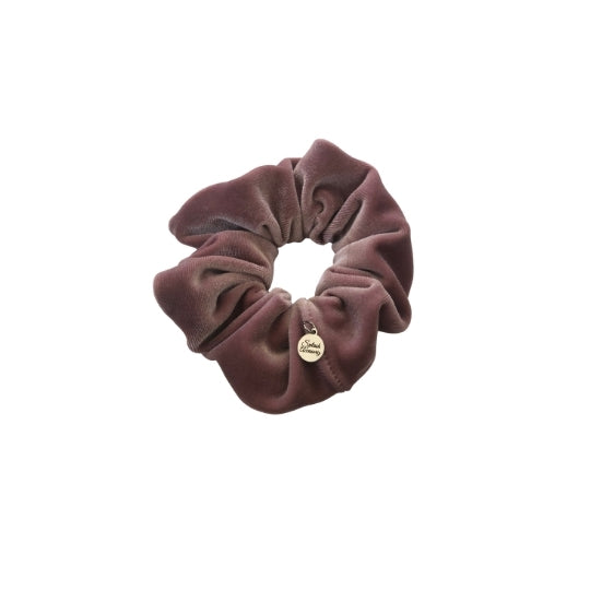 Plum Blossom Velvet Mini Scrunchie