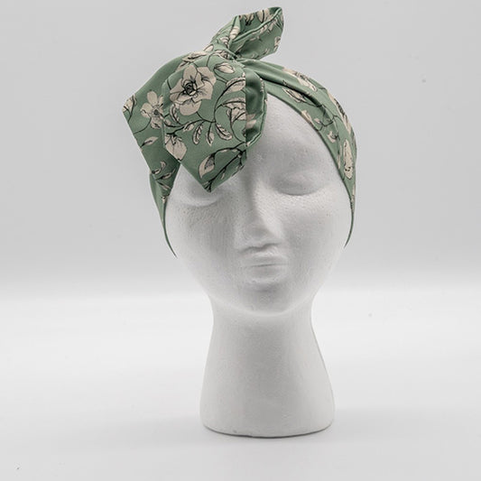 Sage Bow Knot Headscarf